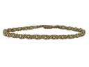 LeJu - Bracelet gold metallic threads with gold glass beads