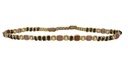 LeJu - Bracelet gold metallic threads with lilac, grey, copper, gold glass beads