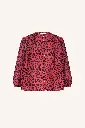 By Bar - Becky Red Cheetah Blouse - 1303 Red Cheetah Print