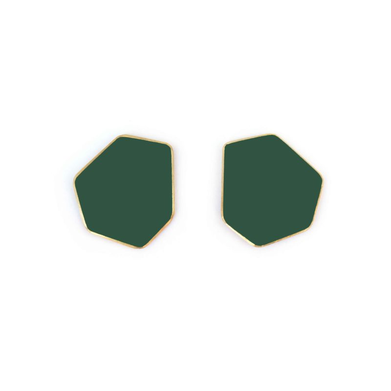 Lisa Kroeber Jewellery Art - Earclips mini - Moss Green