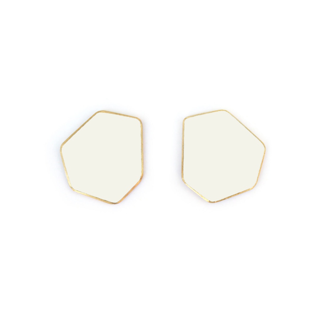 Lisa Kroeber Jewellery Art - Earclips mini - Signal White