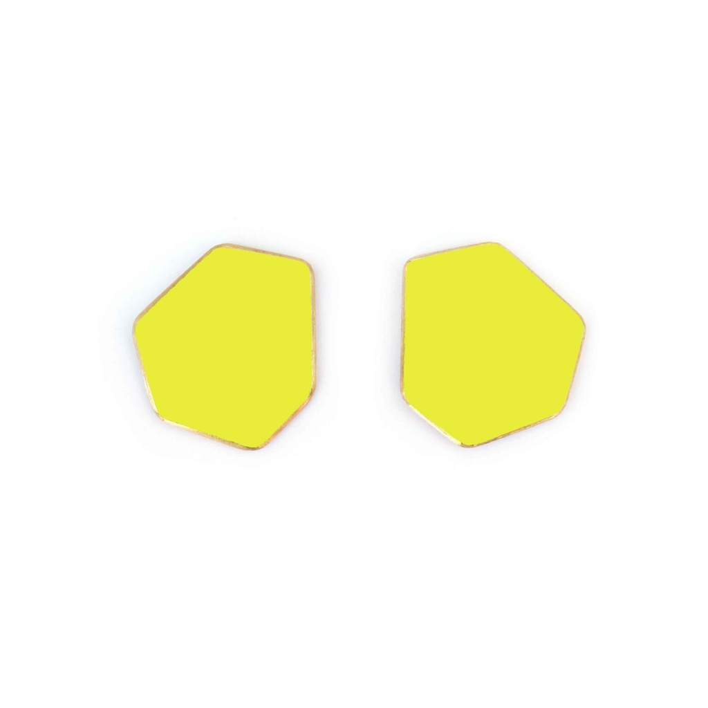 Lisa Kroeber Jewellery Art - Earclips mini - Sulfur Yellow 