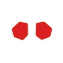 Lisa Kroeber Jewellery Art - Earclips mini - Traffic Red