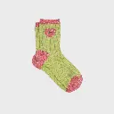 Billybelt - Baumwollsocken Lurex Heart - applegreen pink