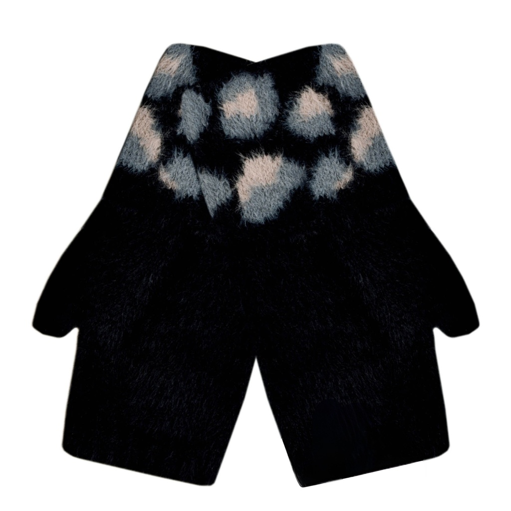 Fingerlose Handschuhe Leo schwarz