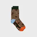 Billybelt - Baumwollsocken Animal BEAR gestreift - light brown, green