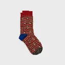 Billybelt - Baumwollsocken Animal MARCEL gestreift - red, light brown