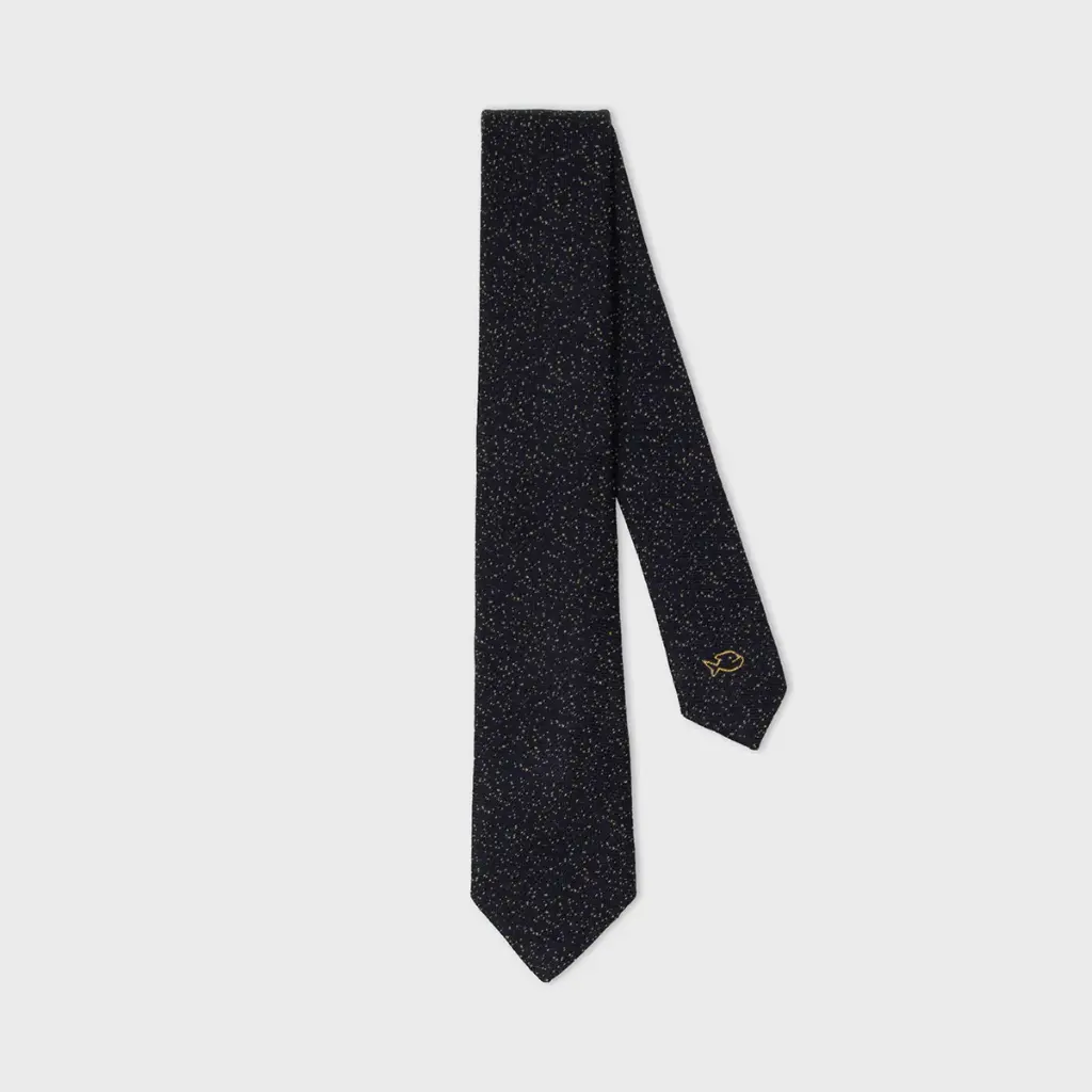 Billybelt - Krawatte Wool Tie - navy, yellow