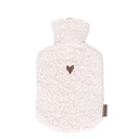 Maxx Factory - Wärmflasche MELLY Fluffy Cotton Teddy Baumwolle - 0,8 l - Herz braun