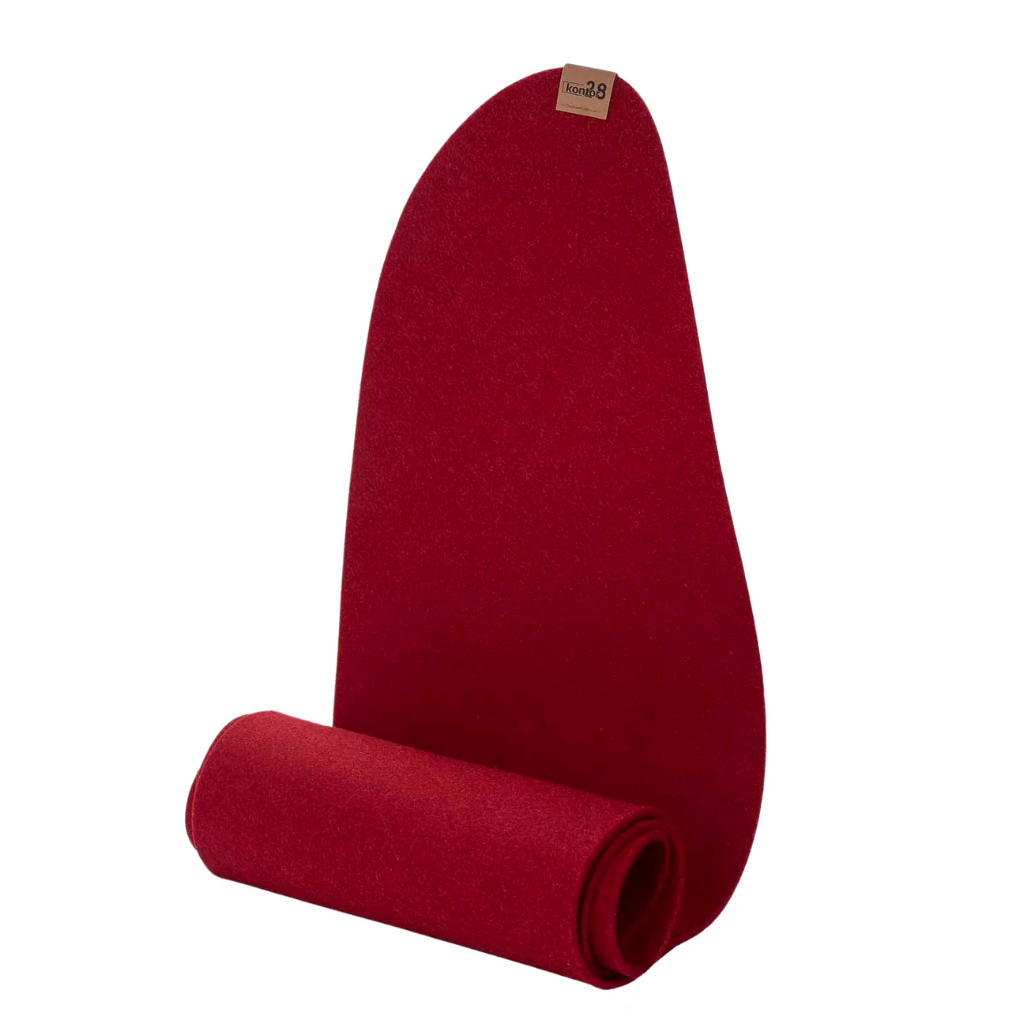 Maxx Factory / Kontor 28 - Tischläufer VEJLE 4mm rPET - aus up, recycling Filz - #27 kirschrot - Größe 150x30 cm