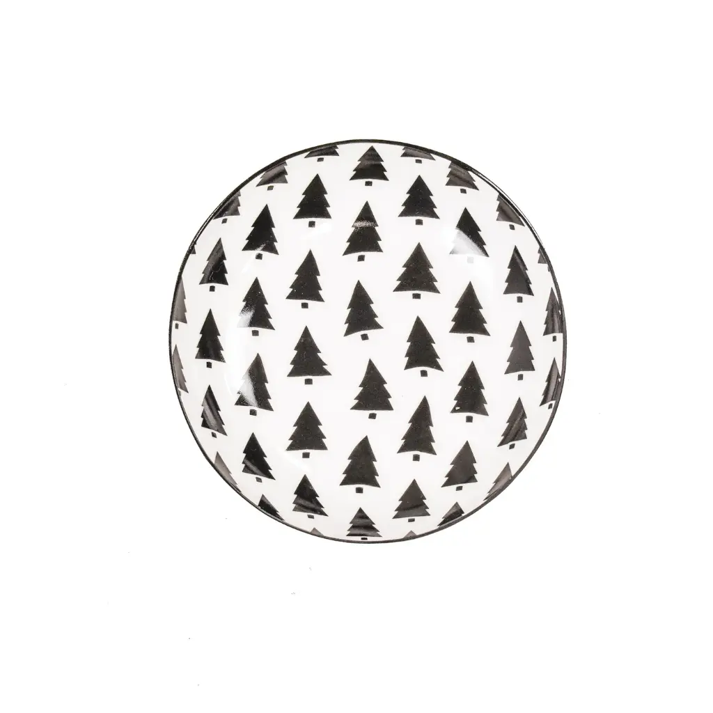 Housevitamin - kleiner Teller Snack Plate Xmas Tree Newbone China 9,5x9,5x2cm