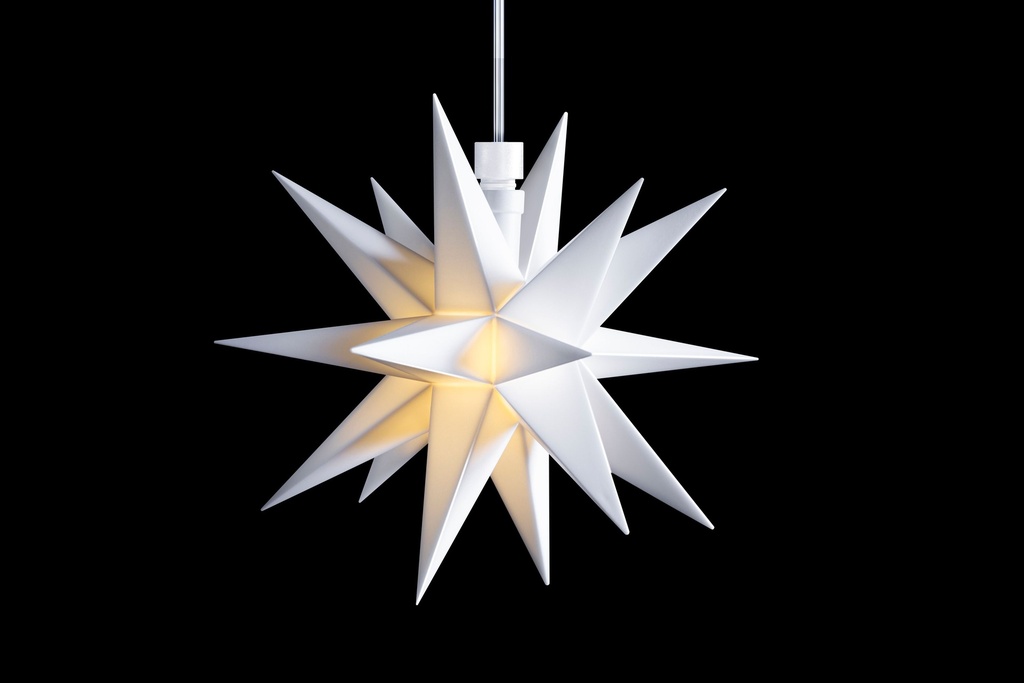 Sterntaler - Mini-Stern, 18 Zacker, weiß, 12cm, Batterie, innen