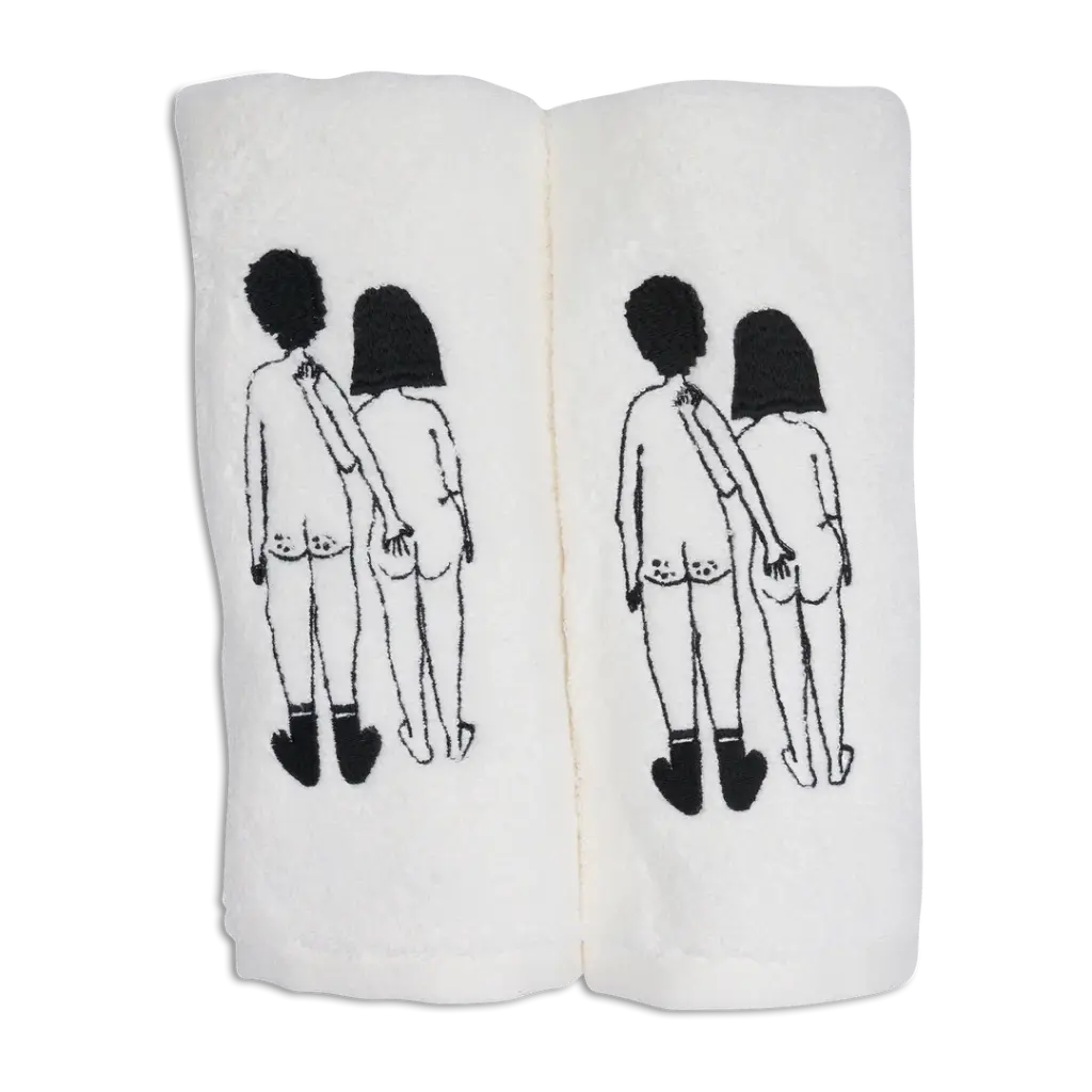 Helen B - Gästehandtuch *naked couple back* 2er Set (guest towel)