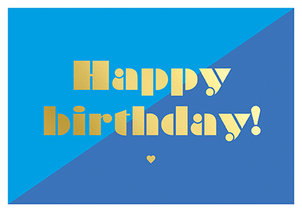 Nobis Design - Klappkarte - La Card - Birthday diagonal, blau