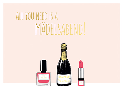 Nobis Design - Postkarte - La Card - Mädelsabend