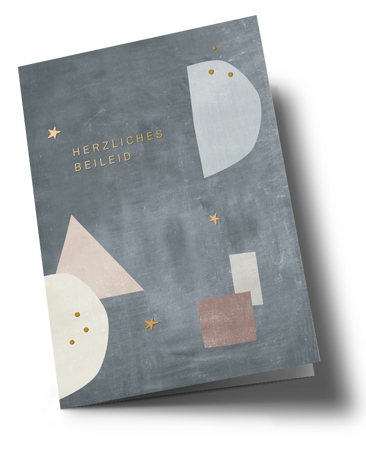 Nobis Design - Klappkarte - Designfräulein - Beileid grafisch