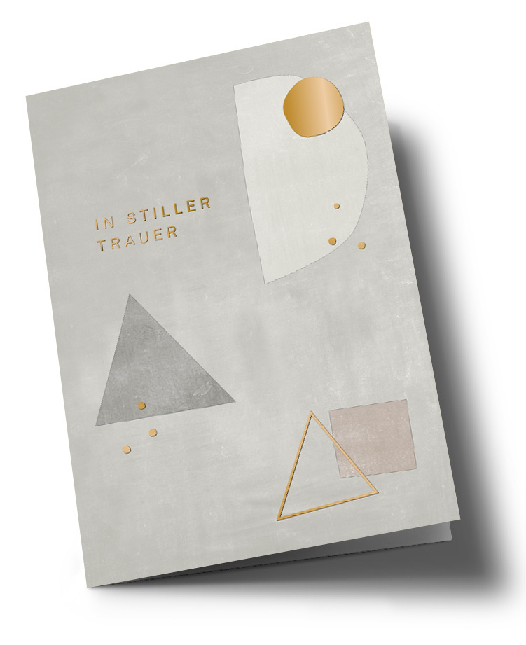 Nobis Design - Klappkarte - Designfräulein - Trauer Dreieck