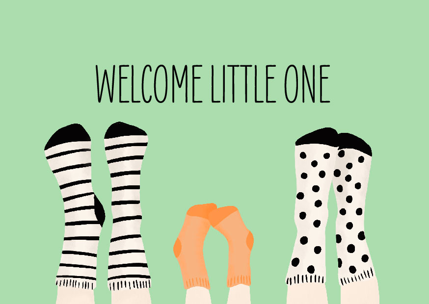Nobis Design - Postkarte - Andrea Liesert - Welcome little one