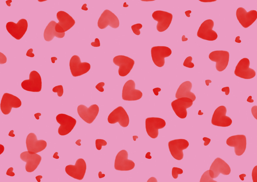 Nobis Design - Postkarte - m-illu - Pink hearts