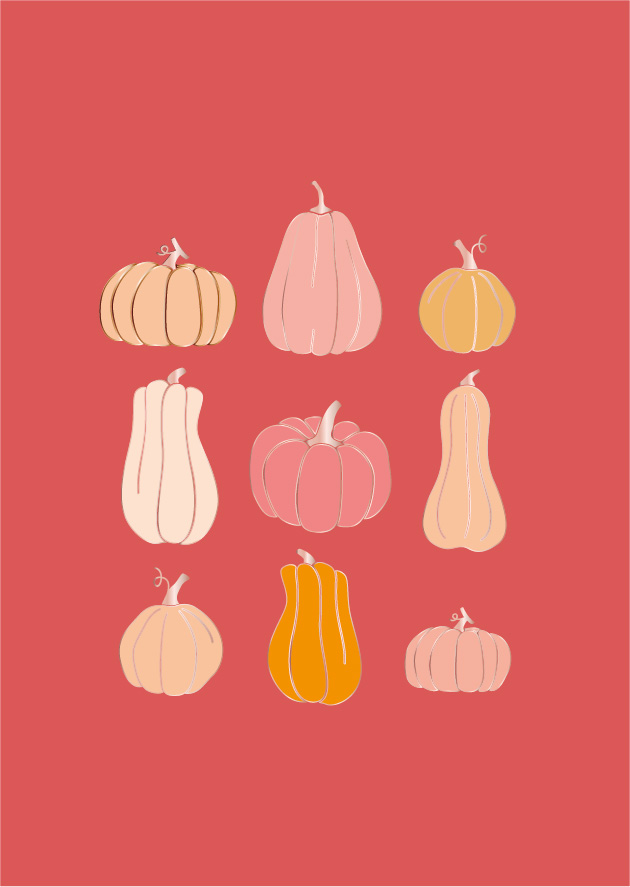 Nobis Design - Postkarte - Toni Starck - Pumpkins