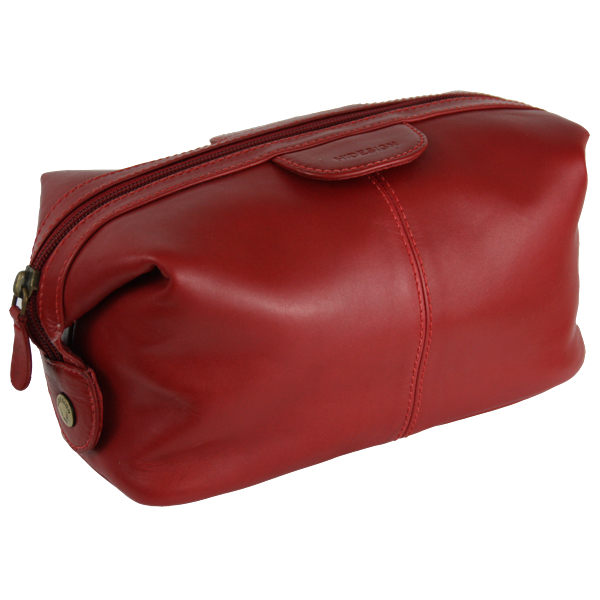 Hidesign - Toilet bag red leather DILANO