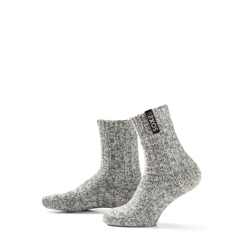 Soxs - Originals, mittelhoch, graue Wolle, jet black