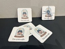 Stilbude - 4er Set Untersetzer Bierdeckel - Schneekugel Frohe Weihnachten - Stilbude x Küstenmutti