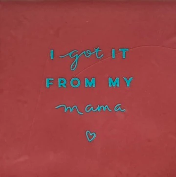 Yett Tiles - Fliese/Untersetzer - I got it from my mama  - rosa/türkies