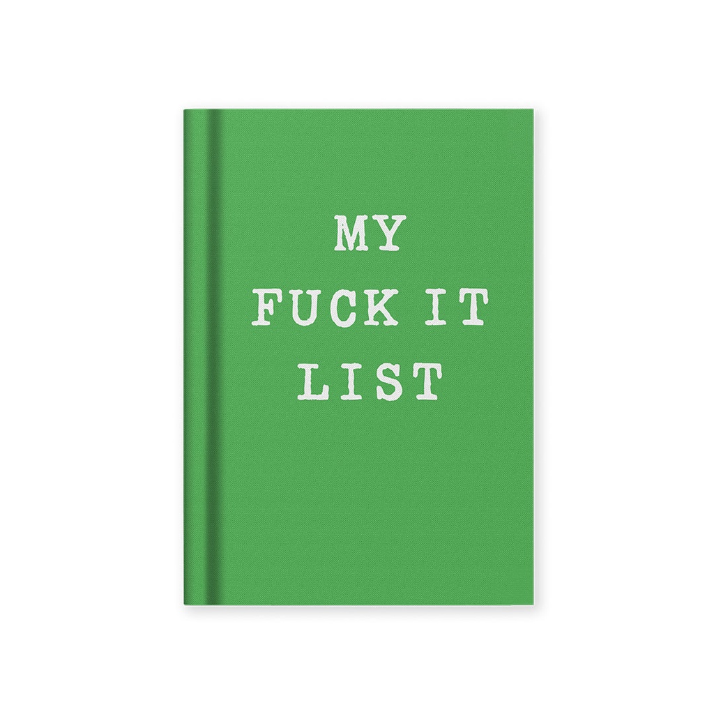 Ohh Deer - My Fuck it list - Fabric Hardback Notebook A7 green - kleines Notizbuch