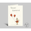 Annelis Art - Klappkarte mit Umschlag - Geburtstagskarte Mädchen mit Ballons, herzlichen Glückwunsch