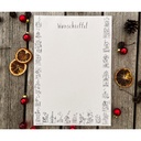 Annelis Art - Wunschzettelpapier, Din A4, 25 Blatt, Wunschzettel und winterliche Häuschen