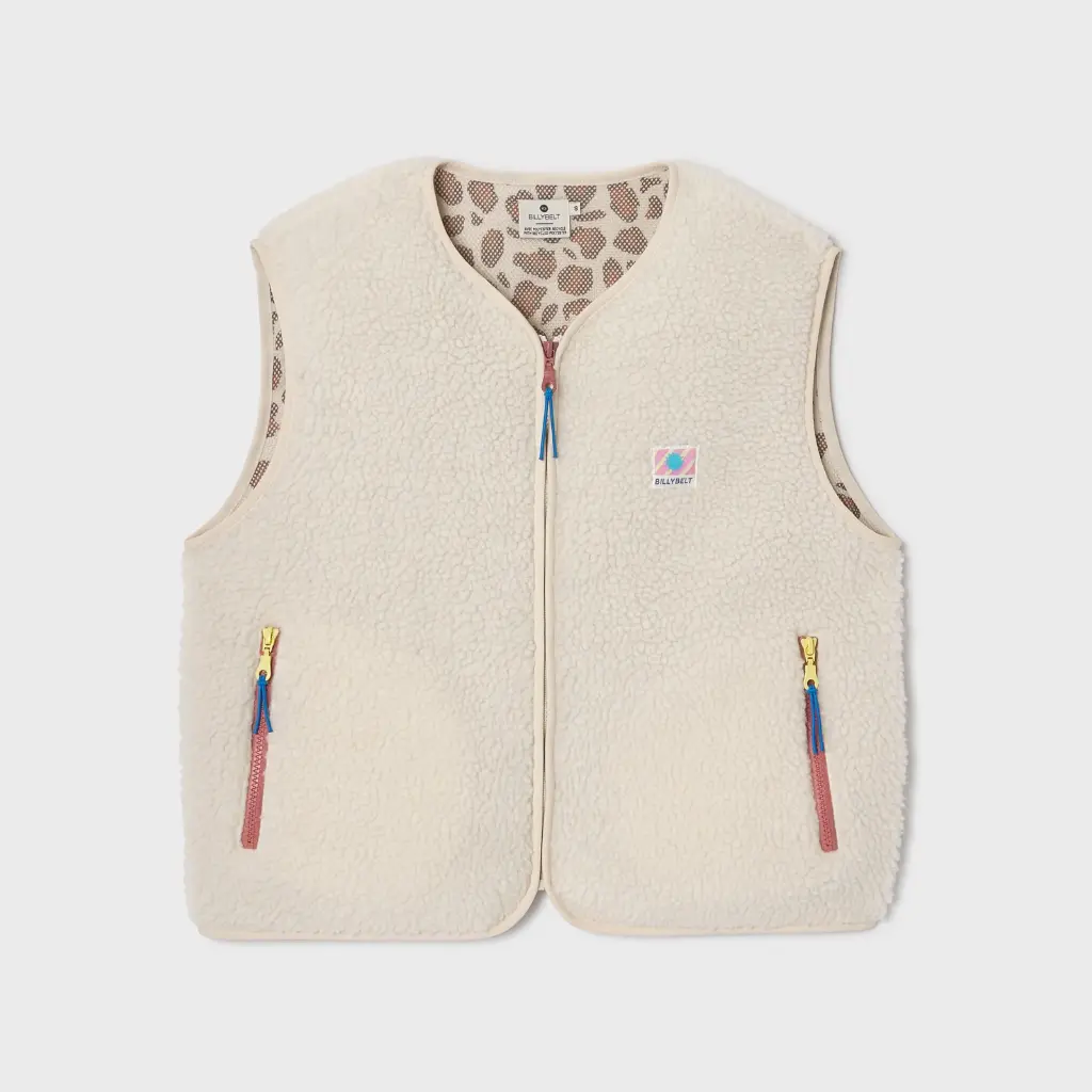 Billybelt - Sherpa Weste ärmellos - Ivory/White 2.0