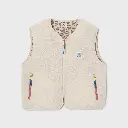 Billybelt - Sherpa Weste ärmellos - Ivory/White 2.0