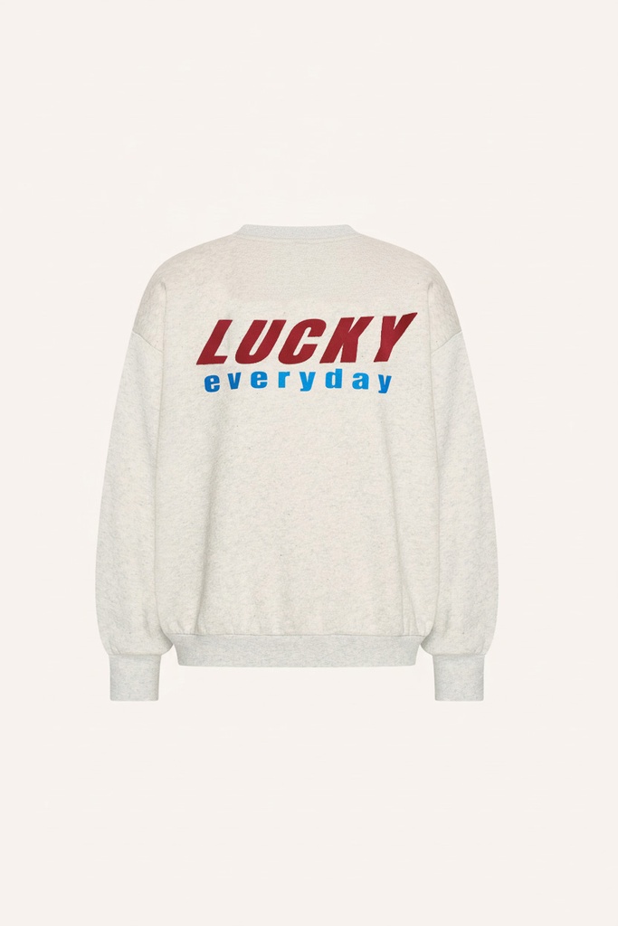 By Bar - Bibi Melange Lucky Every Day Sweater - 815 light grey melee