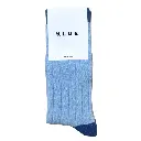 Klue - Merino Wool Socks with Bands | Grey blue (light blue and marine blue)