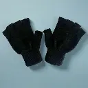 Klue - Wool fingerless gloves - black (Fingerlose Handschuhe)