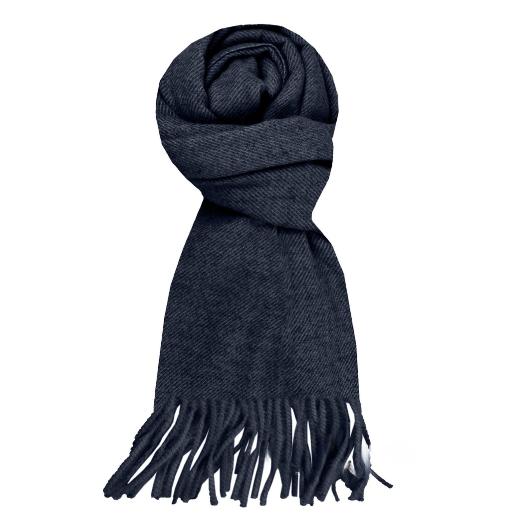 Schal mit Fransen navy