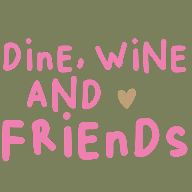 PPD - Wine, Dine, Friends green Servietten NEW 33x33