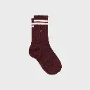 Billybelt - Baumwollsocken Retro Socks - Burgundy Beige Striped