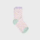 Billybelt - Karo Socken - Purple Yellow