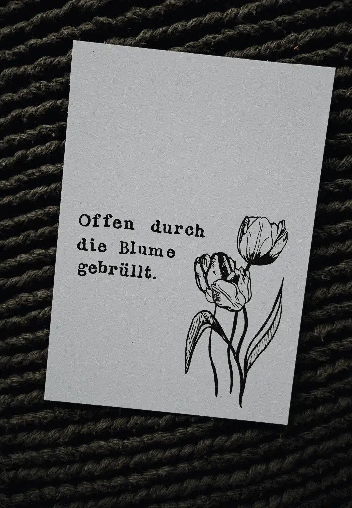 Saja - Gestempelte Postkarte - Blume gebrüllt