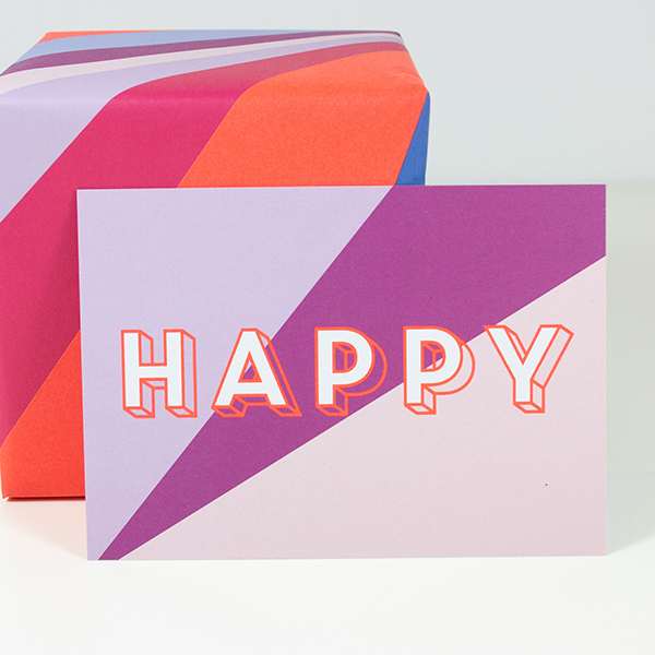 Bow & Hummingbird - Postkarte - Happy