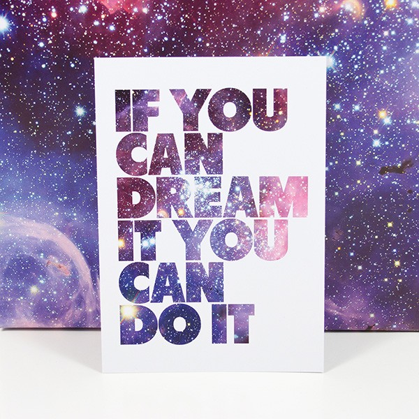 Bow & Hummingbird - Postkarte - If you can dream it