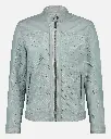 Amsterdam Heritage - Herren Lederjacke MILLER - Light Grey