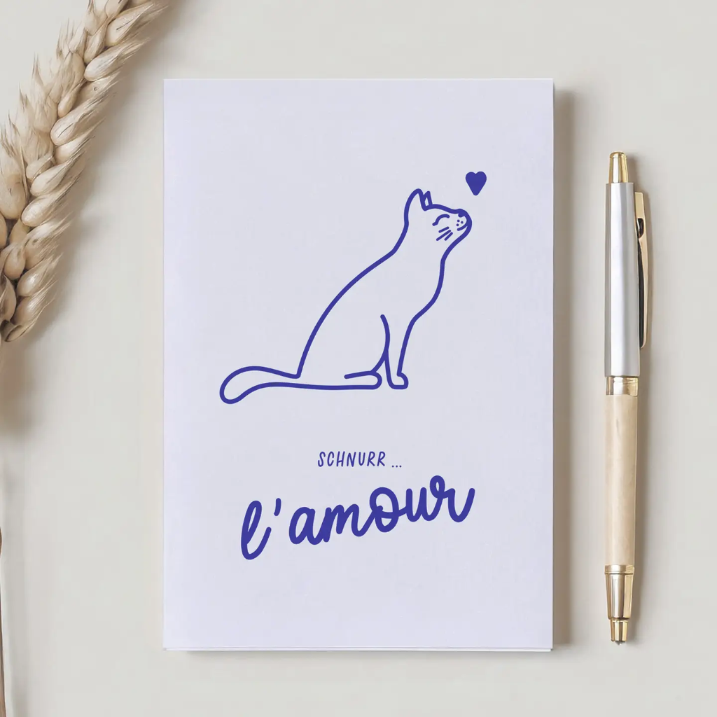 Tante Tia - Notizheft - Schnurr… l’amour (Katze)