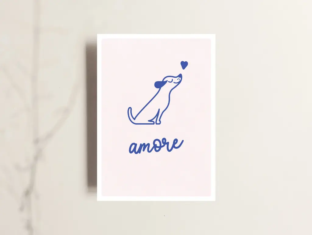 Tante Tia - Postkarte - Amore (Hund)