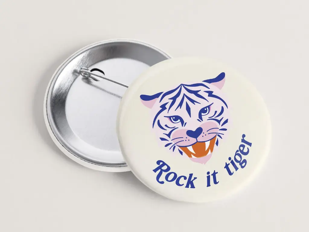 Tante Tia - Button/Anstecker/Pin - Rock it tiger