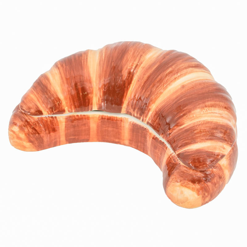 Dose mit Deckel Croissant braun