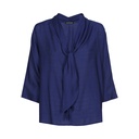 Caroline Biss - Tunika FLOWING BLOUSE WITH INTEGRATED SCARF, Indigo