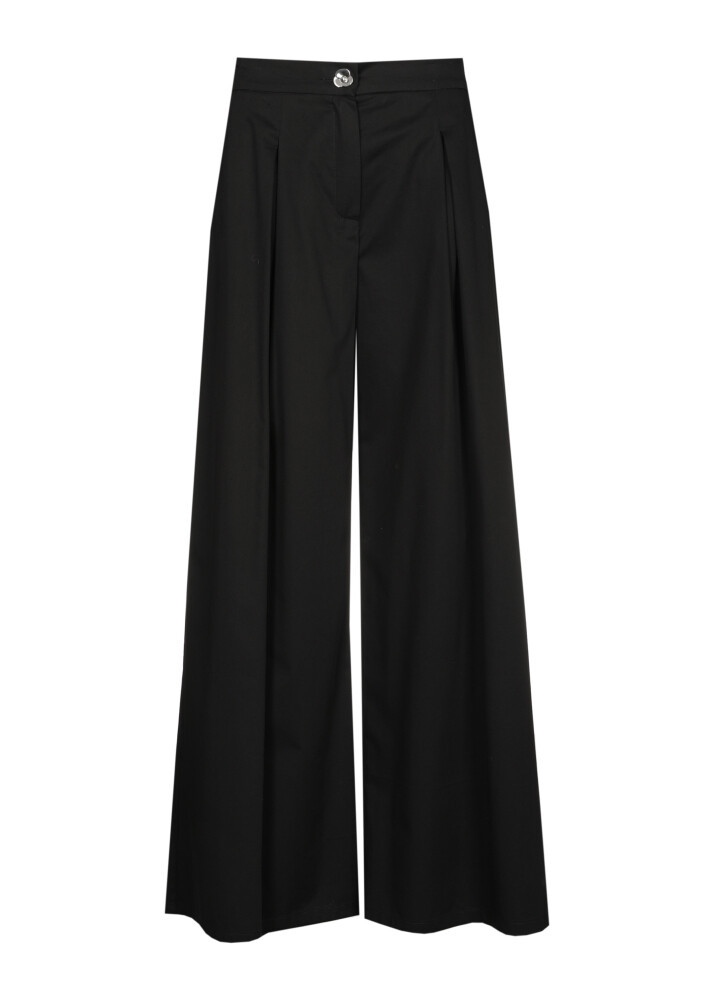 Caroline Biss - Hose FINE COTTON TROUSERS, NORMAL WAIST, Black